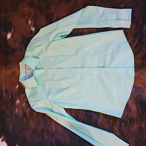 Cinch Turquoise Long Sleeve Button Up